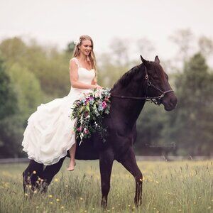 "Kate" 2Piece Gown by SHALINE in Ivory with Soft Pink undertones. Bridal Size 12